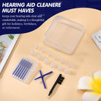 Wovnet Hearing Amplifier Accessories Kit, Compatible with Audien Hearing Amplifier Cleaning Tools, Includes 6 Sizes Silicone Dome, Cleaning Brush and Screwdriver, Wax Guards, Carrying Case(16 Pcs)
