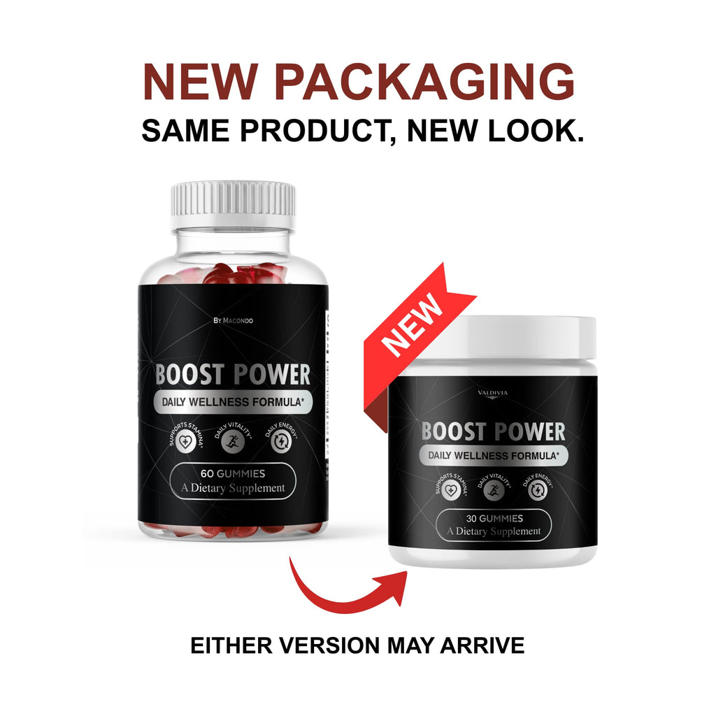 Boost Power Gummies - Official BoostPower Gummys Advanced Premium Formula Maximum Strength, All Natural Daily JellyLean Vitamins Support for Overall Health & Wellness, 30 Gummies for 1 Month