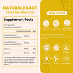 vivcmin Graviola Soursop Leaf Extract Liquid - Soursop Bitters Liquid, Support Immune, Relax, Liver and Sleep, Sugar & Alcohol-Free, Highly Absorbable Formula, Pineapple Flavor, 2 Fl Oz