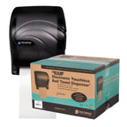 San Jamar Ocean Essence Tear-N-Dry Paper Towel Dispenser, Storage Solution for Bathroom and Kitchen, 14.44" x 11.75" x 9.13", 1 Count, Black Pearl