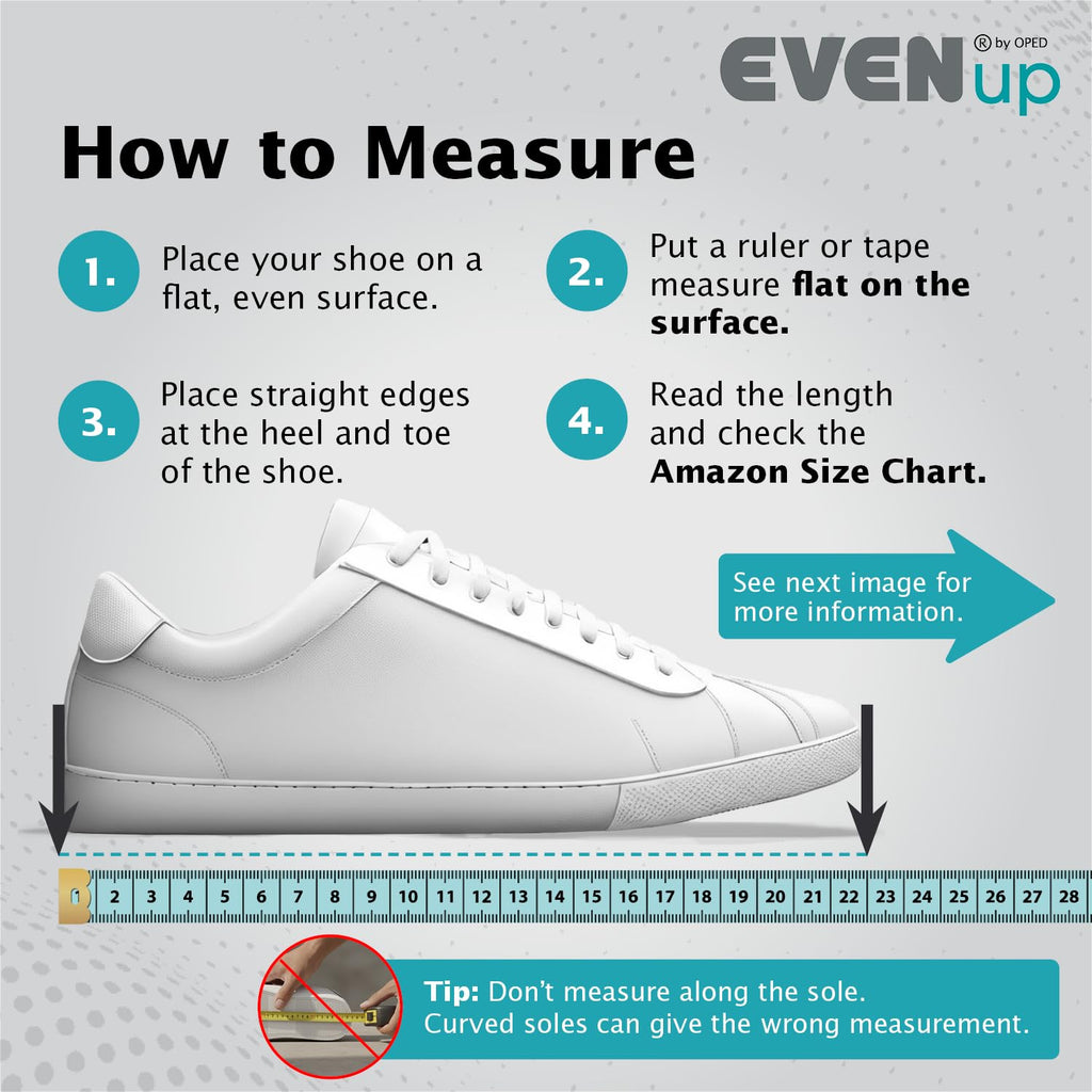 EVENup - Shoe Lift for Walking Boot I Adult Size X-Large I Shoe Balancer for Use with Fracture Boots or Leg Length Discrepancy I 3 Adjustable Heights for Gait Improvement I Shoe Leveler, Shoe Riser