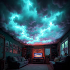 Neisouf USB 3D Cotton Thundercloud LED Light, DIY RGB+IC Chasing Ceiling Cloud Lights with APP and Remote Control for Room Decor 10ft