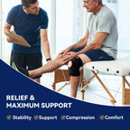 JOMVD Knee Brace for Knee Pain, Meniscus Tear, ACL, Adjustable Knee Support with Side Spring Stabilizers for Meniscus Tear, Arthritis, Patella Stability, Knee Pain Relief, Women and Men, Large