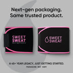 Sports Research Sweet Sweat Waist Trimmer (Core Series) - Premium Sweat Enhancing Fitness Band for Women & Men - Adjustable Fit �� Latex-Free Neoprene - Pink Logo, Large