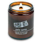 Hemlock Park Palo Santo Apothecary Hand-Poured Scented Candle | Crackling Wood Wick, Botanical Fragrance & Coconut Wax | Up to 60 Hour Burn Time | 8 oz