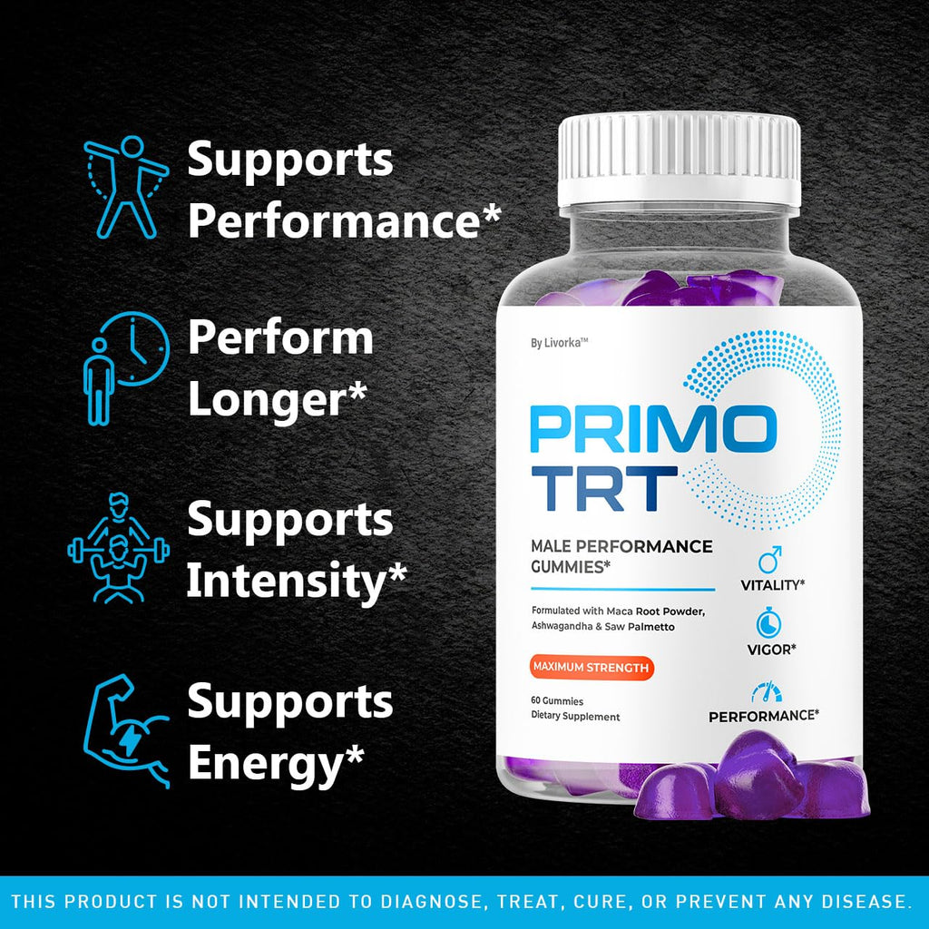 (3 Pack) Primo TRT Gummies - Official for Men Advanced Natural Formula, PrimoTRT Male Gummies for Maximum Performance & Support for Overall Wellness Reviews, Primos TRT Gummys for 3 Months