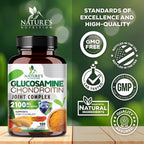 Glucosamine Chondroitin MSM - 3x Strength Joint Support Supplement for Joint Mobility & Comfort For Men and Women, Glucosamine Supplements Complex with Turmeric & Boswellia - 120 Capsules