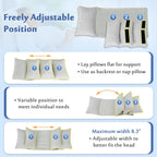 Mybow Neck Stabilizer Head Support Pillow, Post Surgery Pillow for Upright Sleeping, Back & Side Sleep Training, Bed Positioning Wedge for Elderly Bedridden, Adjustable Medical Head Stabilizing Pillow