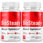 (2 Pack) Biosteady Blood Optimizer Capsules, Official Bio Steady Pills with All Natural Ingredients, Biosteady Advanced Health & Wellness Supplement with Maximum Strength Multivitamins (120 Capsules)