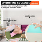 WRAPXPERT Peel and Stick Wallpaper Tools,Wallpaper Smoothing Tool Kit with Smoother,Edge Guider,Paste Brush for Backsplash Tile,Contact Paper