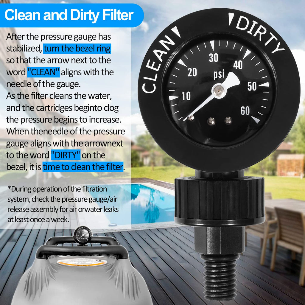 LAIKOU R0357200 Air Gauge Release Valve Assembly Replacement Compatible with Zodiac Jandy CV & CL, DEV & DEL, JS Series Pool and Spa Filters (R0357200)