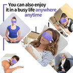 MYEBONG 48 Packs Steam Eye Mask for Eyes, Warm Compress Eye Mask, Self Heating Eye Masks Help for Eye Spa, Disposable Heated Eyes Mask for Sleeping Relief Stress Eye Fatigue(Lavender)