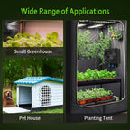 DAOTAILI 4-Inch Grow Tent Inline Duct Fan, Automatic Temperature & Humidity Sensing Control, Ventilation System for Grow Tents, Greenhouses