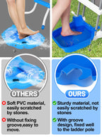 Biggun Anti-Skid Pool Foot Bath - No Inflation Need Foot Wash Rinse Basin Tub for Above Ground Swimming Pools Accessories, Pool Feet Cleaner Wash Tray Before Entering, Installed on Pool Ladder