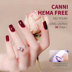 CANNI Dark Red Gel Nail Polish Set, 6Pcs 9ml Burgundy Gel Polish Kit