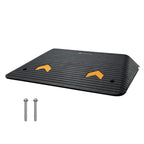 VEVOR 4" Rise Rubber Threshold Ramp, 35.5" Wide Wheelchair Ramp Doorway, Natural Curb Ramp, 33069Lbs Load Capacity, Non-Slip Textured Surface Rubber Curb Ramp for Wheelchair and Scooter