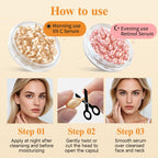 HKH Vitamin C & Retinol Serum for Face - Vit C Oil Capsules with Niacinamide Anti Aging Skincare - Vit A Night Serum Capsules for Women - Moisturise Smooth Fine Lines Even Tone Firming Skin (38+38 ct)