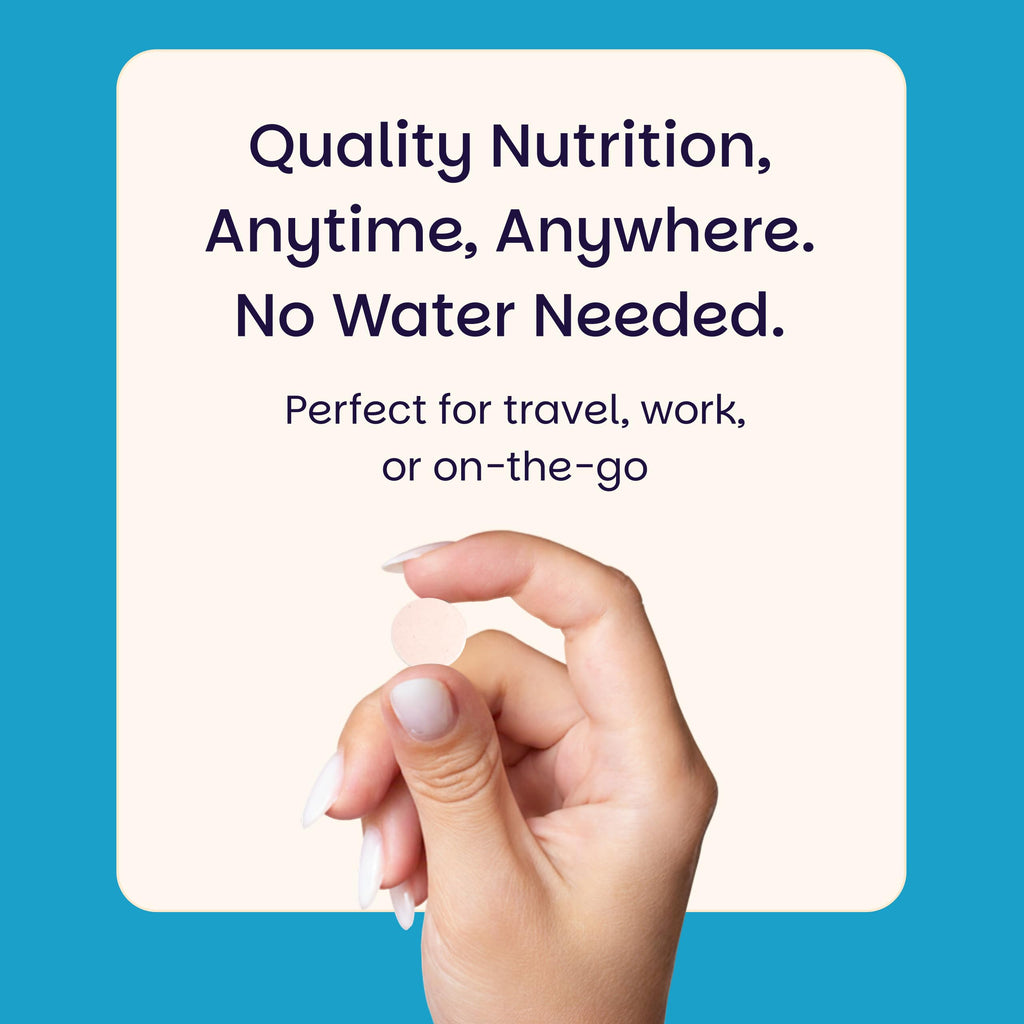EZ Melts Multivitamin Without Iron - Daily Supplement with 18 Vitamins & Minerals - Contains Vitamin C, Folate, Biotin & More - Non-GMO & Vegan - Apple - 60 Dissolvable Tablets (30 Servings)
