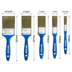 King Origin Versatile Paint Brush Set, 30 Pack, 5 Sizes Paint Brushes (0.5" 1" 1.5" 2" 2.5"), Small Paint Brushes for Walls, Furniture, Crafts - Detailed Painting & Larger Surface Coverage
