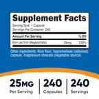 Nutricost Iron Bisglycinate Supplement (25mg) 240 Capsules - from Ferrous Bisglycinate Chelate - Non-GMO & Gluten-Free, Gentle Iron