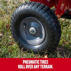 Craftsman Tow Poly Dump Cart for Lawn Tractors and ATVs, 350 lb Load Capacity, 10 Cu Ft Lawn and Garden Utility Trailer