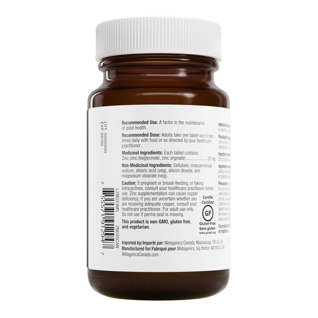 Metagenics Zinc A.G. Tablets, 180 Count