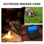 EP 15 Ft Outdoor Extension Cord - 12/3 SJTW Heavy Duty Black Extension Cable with 3 Prong Grounded Plug - Power Cord for Lawn, Garden, Appliances