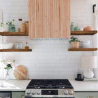 QEEIG Bathroom Floating Shelves for Wall (Brown, Set of 2, 15.7")