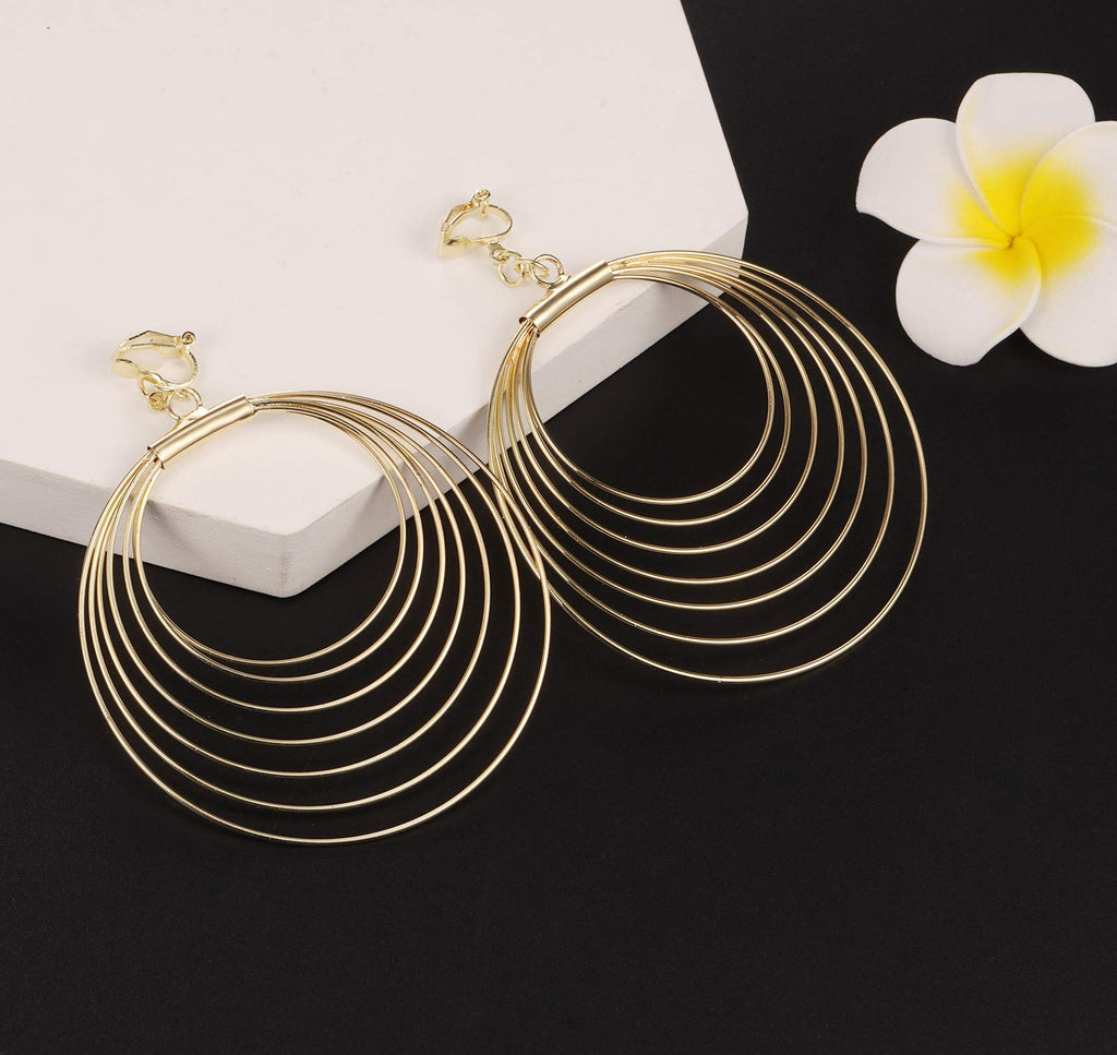 15 Pairs Gold Clip on Earrings for Women Fashion：Celtic Knot,Long Bar,Tear Drop Earring Clip on Hoop Earings for Women-Clipon Ear Rings for Womens (#3)