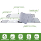 2000 Piece Non-Wood Jigsaw Puzzle Board with Drawers and Felt Fabric Cover Mat, Portable Puzzle Table for Adults, Puzzle Tray, Super Large Size: 40×30 Inch Work Surface, Lightweight Design