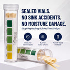 100 Pack Quat Sanitizer Test Strips for Sanitizing Solution – Quaternary Food Service Test Kit for Restaurant Kitchen - QAC QR5 0-500 ppm - 1 x 100-Strip Vials (1 Pack) by FryOilSaver Co.