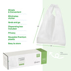 Simple's Plastic Bags with Handles For Small Business, (3 Pack=240 Bags) Shopping Grocery, Plastic T Shirts Bag, Dispenser Roll - Measures 12"x7"x22", 1.2 Mil Thickness