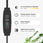 MistyJungle Plant Grow Light for Indoor,Full Spectrum Dual Heads Grow Light