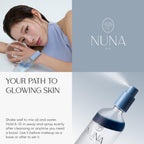 NUNA Ultra Hydrating Face Serum Spray with Peptides, Niacinamide, Hyaluronic Acid & Botanical Extracts – Korean Lightweight Moisture Boost Facial Mist & Setting Spray for Makeup – 3.38 fl oz