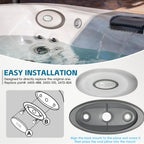 4 Pack 2472-824 Spa Oval Pillow Insert and Back Mount Fit for 2004–2018 Jacuzzi J-300 Series Hot Tubs & Spas, 2455-263 Hot Tub Headrest Replacement Spa Pillows - Enhanced Support