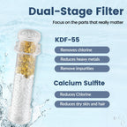 BRIGHT SHOWERS Filtered Shower Head with Handheld, High Pressure 9 Spray Mode Showerhead with Long Hose and Bracket, Water Softener Filters Beads for Hard Water - Removes Chlorine, Oil-Rubbed Bronze