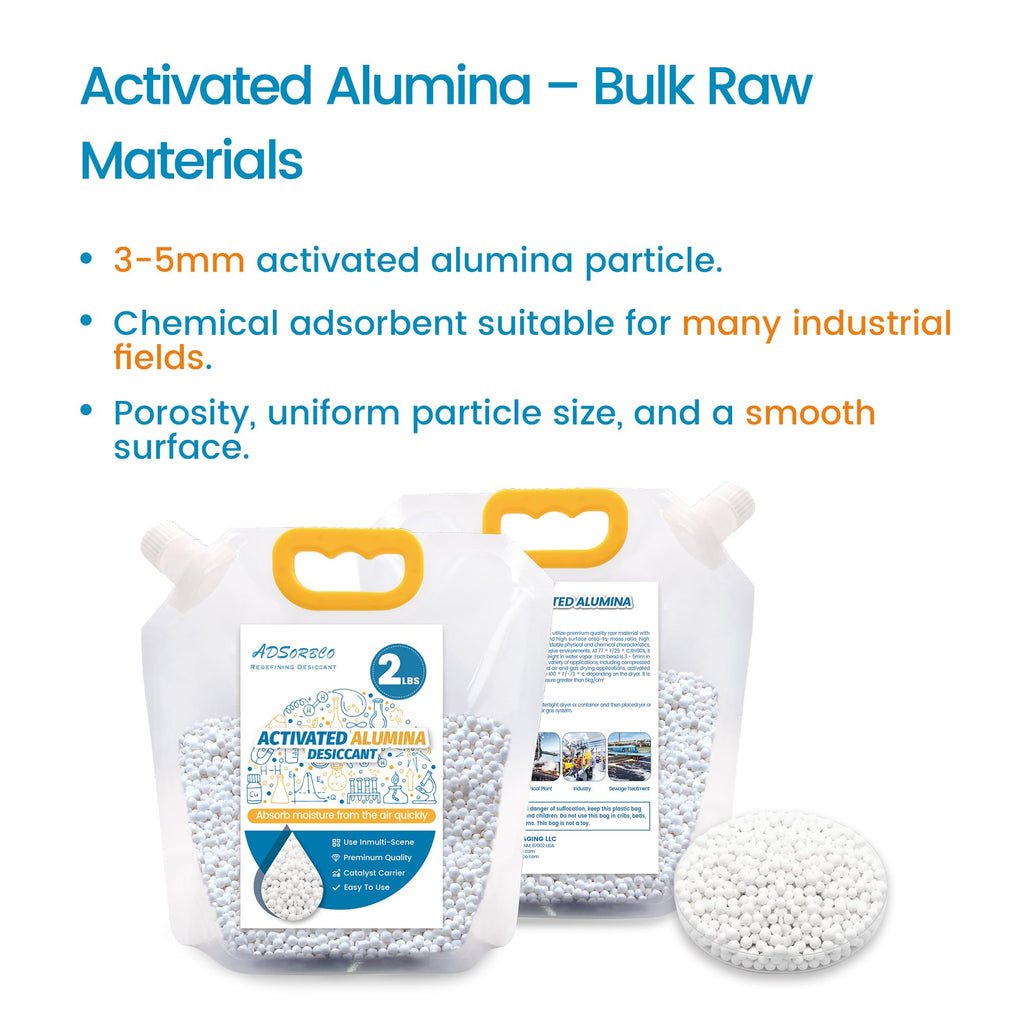 2 LBS Activated Alumina Desiccant, High-Efficiency 3D Printer Desiccant for Filament Drying, Activated Alumina Moisture Absorber for Storage & Dehumidifiers