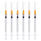 1ml/cc Disposable Syringe with 25 Gauge 1 Inch,Individual Package,Pack of 100