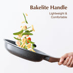 SENSARTE Nonstick Frying Pan Skillet, 9.5-inch Swiss Granite Omelette Pan