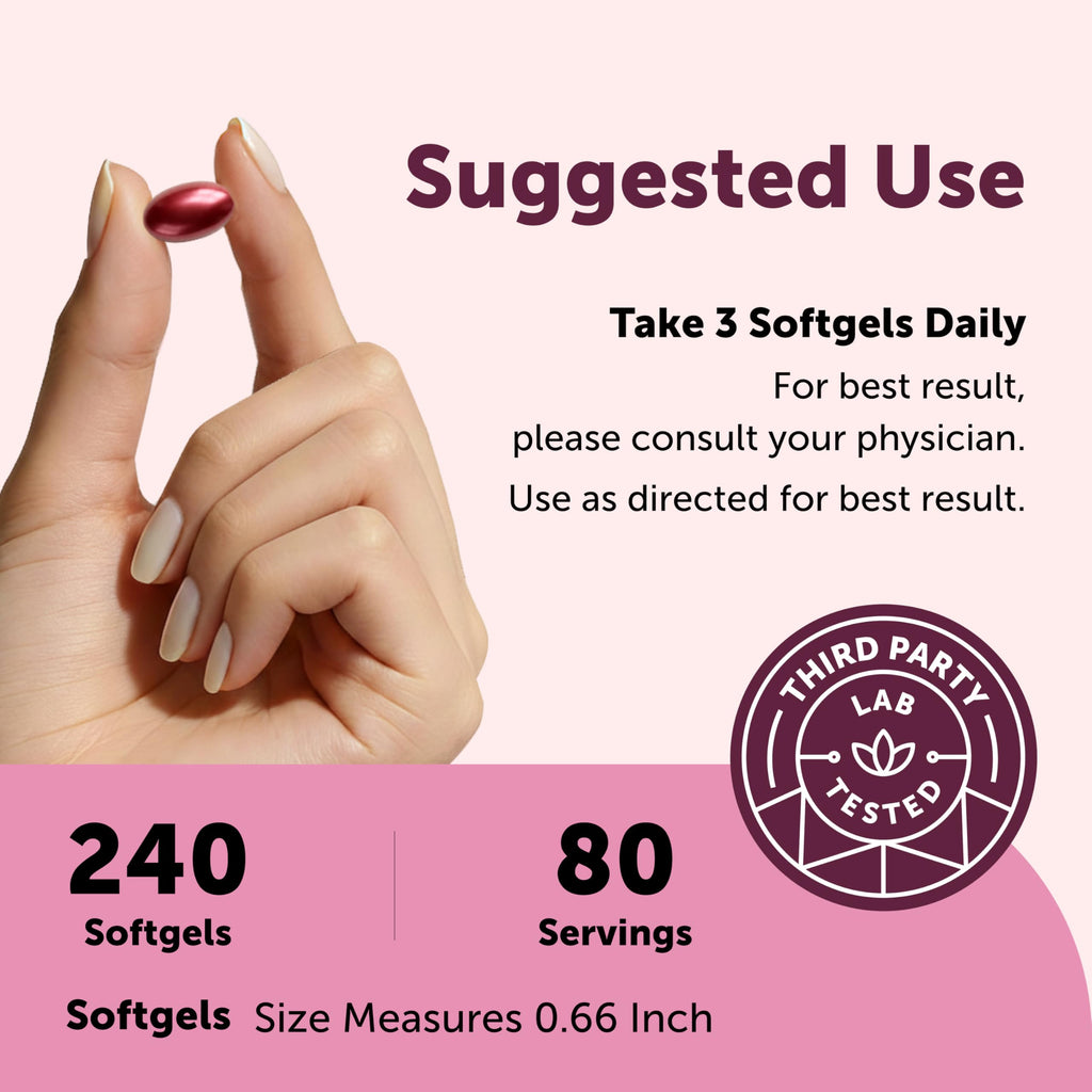 Micro Ingredients Ashwagandha for Women 600 mg Per Serving, 240 Softgels | 8-in-1 Ashwagandha Supplement with Magnesium Glycinate, L-Theanine, Sea Moss | Made with MCT Oil | Non-GMO, Gluten Free
