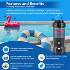 in-line Automatic Pool chlorinator MAYGO CL200 Performance Replacement Hayward CL200, Inline Pool Automatic chlorinator for Both Above Ground and Indoor Pool (9LB)