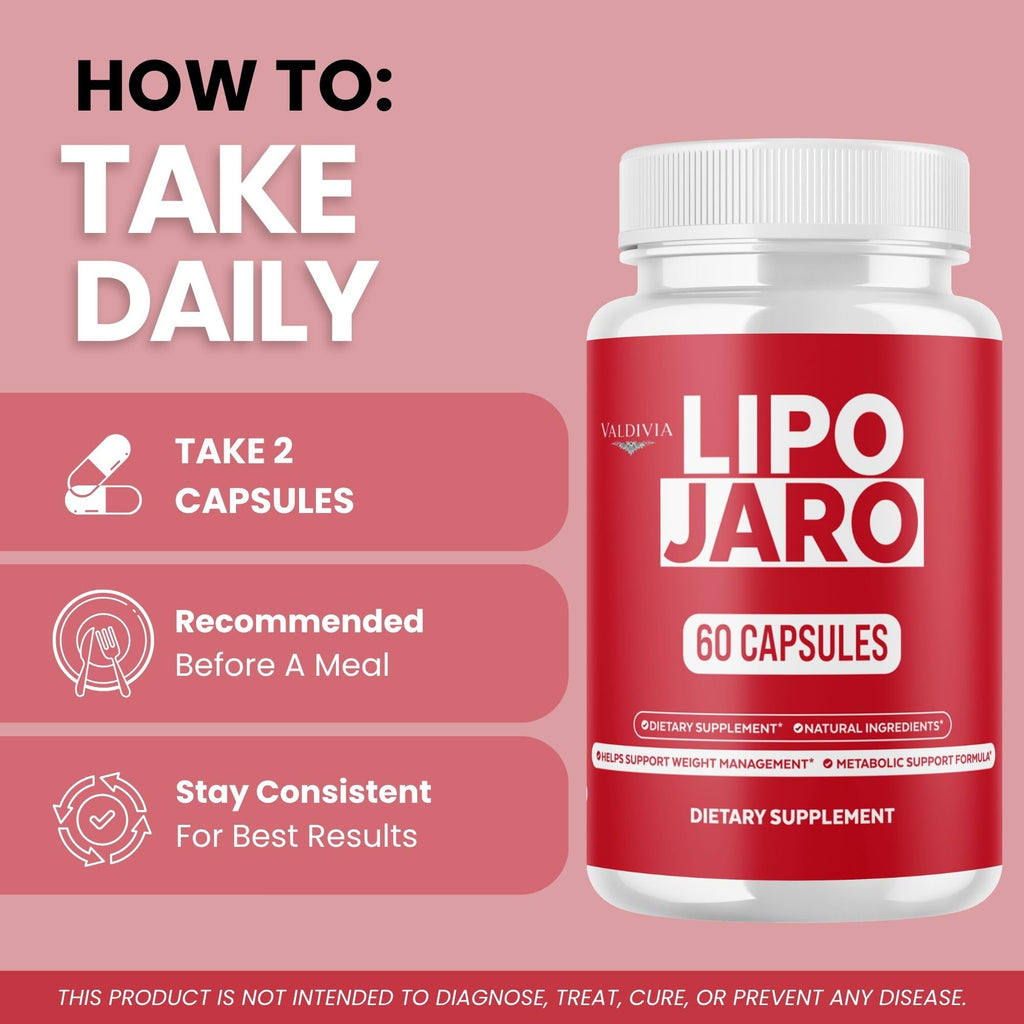 (3 Pack) Lipojaro Capsules, Official Lipo Jaro with Natural Ingredients, Advanced Formula Health and Wellness Formula Vitamin, Max Strength Active Lifestyle Multivitamin Supplement (180 Capsules)