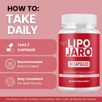 (3 Pack) Lipojaro Capsules, Official Lipo Jaro with Natural Ingredients, Advanced Formula Health and Wellness Formula Vitamin, Max Strength Active Lifestyle Multivitamin Supplement (180 Capsules)