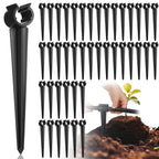 Quzzil 50 Pcs Irrigation Drip Support Stakes 1/2 Inch Tubing Hose Holder, Pipe Universal Drip Lines Tubing Hose for Gardening Patio Lawn Irrigation Growing