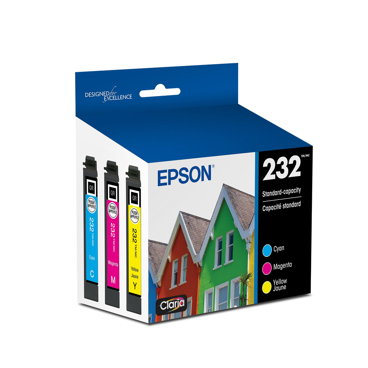 Epson 232 Claria Ink Standard Capacity Color Combo Pack (T232520-S) Works with Workforce WF-2930, 2950 and Expression XP-4200, 4205