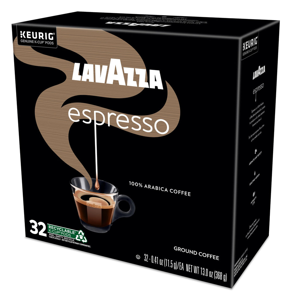 Lavazza Espresso, Single-Serve Keurig K-Cup Pods, Medium Roast Coffee, 32-Count Box