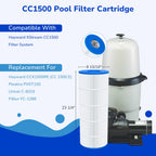 Fil-fresh PXST150 Pool Filter Cartridges Compatible with Hayward XStream CC1500, Replacement for Hayward CCX1500RE, Pleatco PXST150, Unicel C-8316, 150 sq.ft