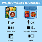 Omie OmieBox Kids Insulated Leakproof Bento Lunch Box with Food Jar (Blue Sky)