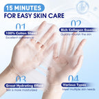 54 Pack Bulk Sheet Face Masks Skincare, Hydrating and Moisturizing Face Mask for All Skin Types, Collagen Facial Masks for Skin Care, Easter Basket Stuffers, Mothers Day Gifts (9 Types x 6 Pcs)