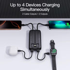 2026 2-Pack 10000mAh Portable Charger Battery Pack with Built in Cables